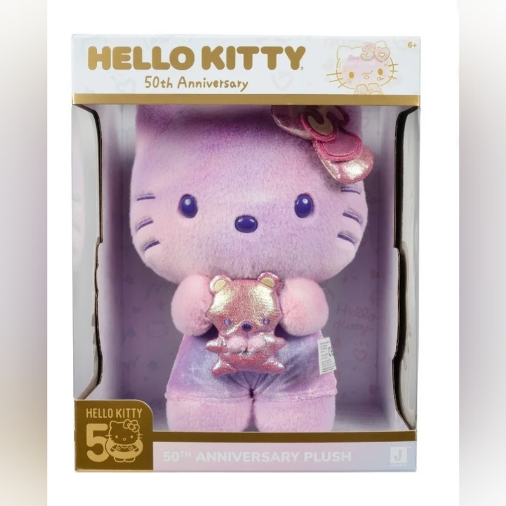 Hello Kitty 50th Anniversary Plush - Purple and Pink